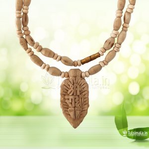 Shri Radha Charan Locket Tulsi Kanthi Mala