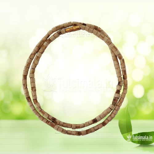 One Round Cylindrical Bead Tulsi Kanthi Mala