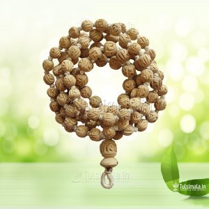 108+1 Beads Original Tulsi Japa Mala Radha Curved 12 mm Beads With Guru Bead