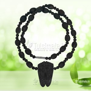 Original Black Tulsi Mala Radha Charan Locket Mala 6mm Beads