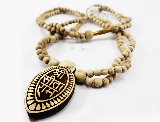 Shri Sitaram Original Tulsi Locket with  Double Layer Kanthi Mala