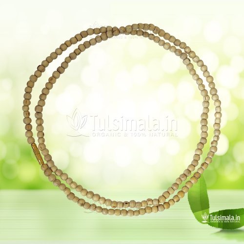 2 Round Tulsi Kanthi Mala 3mm Beads Size Round Shape