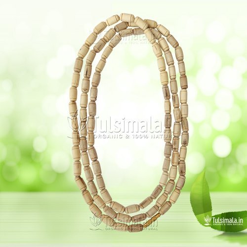 3 Round Cylindrical Shape Original Tulsi Kanthi Mala 5mm Beads