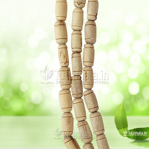 3 Round Cylindrical Shape Original Tulsi Kanthi Mala 5mm Beads
