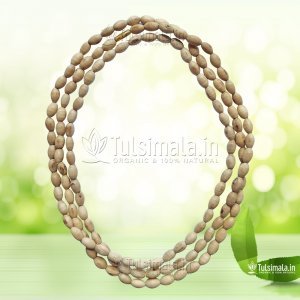 3 Round Pure Tulsi Kanthi Mala 4mm Oval Shape