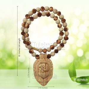 Iskcon Tulsi Mala Radha Name Tulsi Locket Mala With Radha Carved Beads