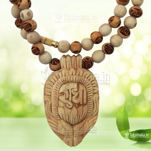 Iskcon Tulsi Mala Radha Name Tulsi Locket Mala With Radha Carved Beads 3