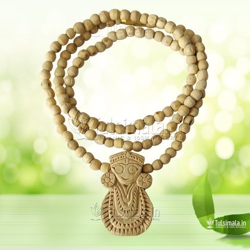 Shri Jagannath Tulsi Kanthi Mala 1x.5 Inches Locket Mala with 5mm Beads 18 Inches Full Length