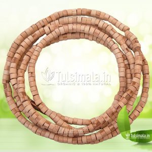 Cylindrical Shape 2 Round Pure Tulsi Kanthi Mala 2mm Beads Size