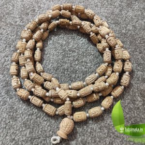 Shri Radha Carving Japa Mala 108 Beads 14mm