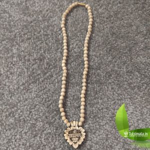 Sri Radha Raman Locket Mala Pure Tulsi Beads Size 6mm Size Full Length 18 Inches