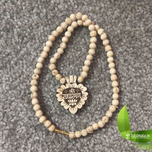 Sri Radha Raman Locket Mala Pure Tulsi Beads Size 6mm Size Full Length 18 Inches