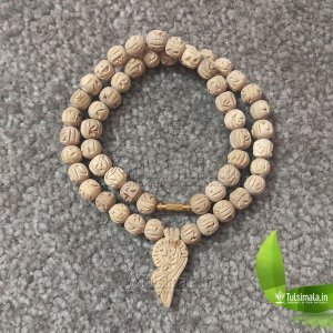 Iskcon Shri Radha caving Beads Original Tulsi Locket Mala 10mm Bead Size 18 Inches full Length 3