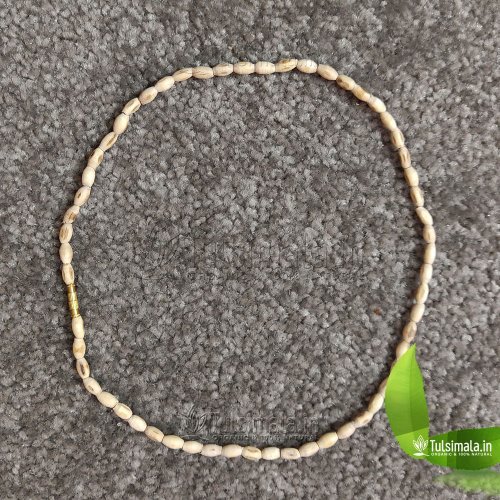 One Round  ISKCON Tulsi Kanthi Mala Oval Shape 4mm Beads Size