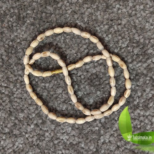 One Round  ISKCON Tulsi Kanthi Mala Oval Shape 4mm Beads Size