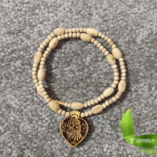Iskcon Radha Krishna jugal Jodi Original Tulsi Locket Mala