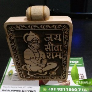 Shri Balaji Hanuman Pendant Pure Tulsi Locket Shri Sitaram Mala 3
