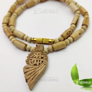 Shankh Shaped Sri Ram Locket Original Tulsi Mala