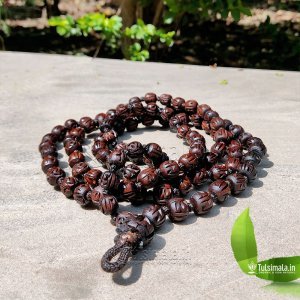 108+1 Beads Japa Mala, Original Tulsi Japa Mala Radha Design 10mm