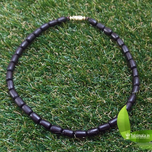 Original Shyama Tulsi Kanthi Mala 1 Round Black Colour 7mm Bead Size