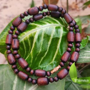 Two Round Tulsi Kanthi Mala Beautiful Design 7mm Bead Size