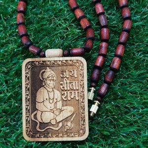 Shri Balaji Hanuman Ji Rama Tulsi Made Locket Mala Written on Locket 3