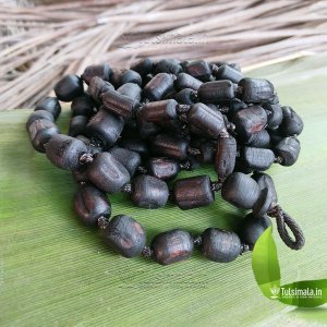 Shyama Tulsi 108 Beads Japa Mala Black Color original Tulsi Row Beads Small to Big 108 Beads Plus one Semeru 3