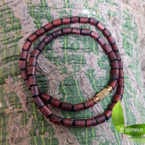 1 Round Original Tulsi Kanthi mala 6mm Beads Size Dark Brown