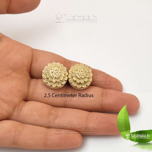 Shri Radha Name Tulsi Earring for Men and Women 2.5 Centermeter