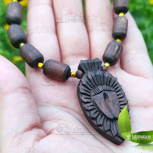 Iskcon Shri Radha Charan Handmade Tulasi Locket Mala