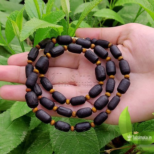One Round Original Shyama Tulsi Kanthi Mala 7mm Beads Size