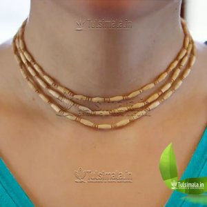 3 Round Kanthi Mala for Women 1mm Oval Shaped Beads 44 Inches