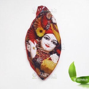 Sri Krishna Beautiful Digital Print Pure Cotton Japa Bag Standard Size
