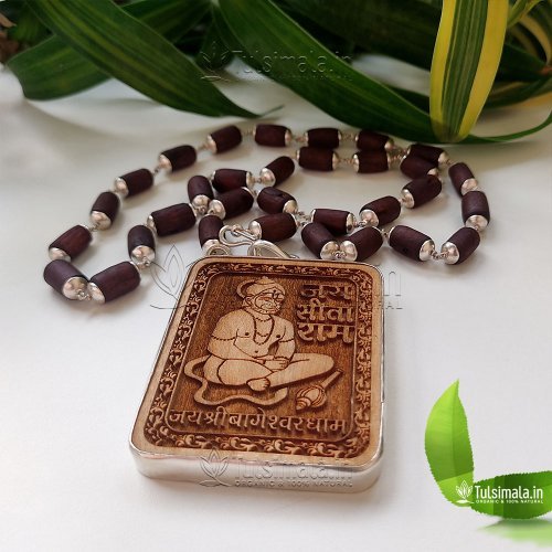 92.5% Pure Silver Shri Bageshwar Dham Original Tulsi Mala