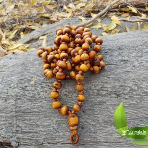 108+1 Golden Colour Original Tulsi Japa Mala 14mm Beads