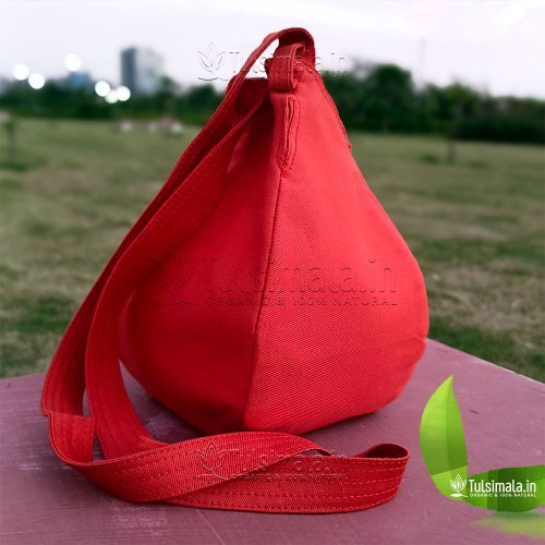 Best Quality Pure Cotton Japa Bags in Red Color for Meditation