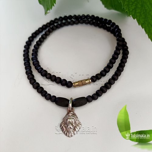Narasimhan Kanthi Mala in Original Tulsi Beads 3mm Black Color Mala