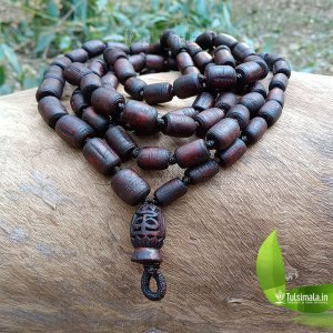 108+1 Beads ISKCON Tulasi Japa Mala Dark Brown Color Big to Small