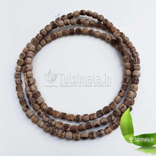 3 Round Tulsi Kanthi Mala 10mm Beads Size 51 Inches Length