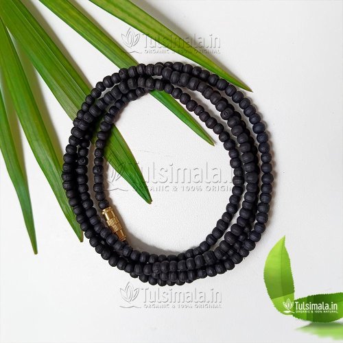 2 Round Tulsi Kanthi Mala Shyama Tulsi 3.5mm Bead Size