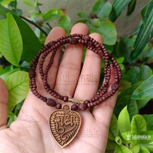 Shri Radha Locket Mala for Girls and Ladies Double Layer 17.5 Inches