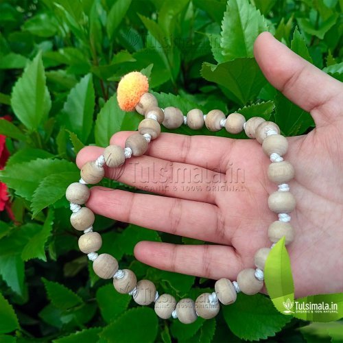 Original Tulsi Sumirani Japa Mala of 27 Beads 12mm Original  Tulasi Round Beads
