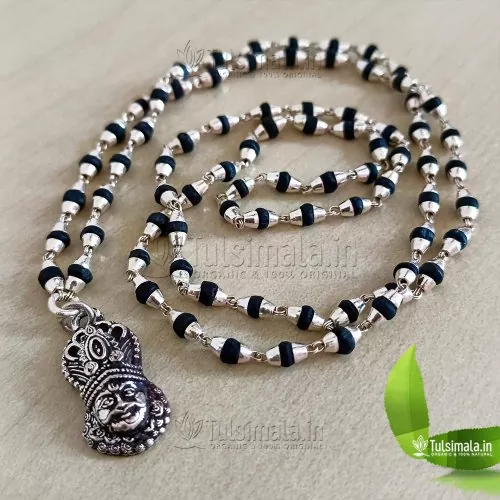 Baba Shri Khatu Shyam Original  Tulsi 92.5% Pure Silver Mala