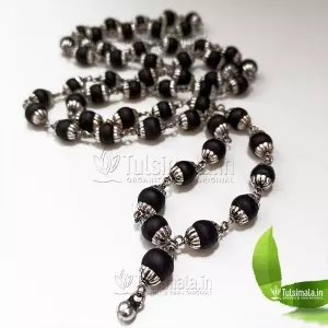 92.5% Pure Silver 54+1 Original Tulsi 8mm Beads Size Mala