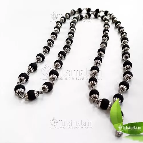 92.5% Pure Silver with Shyama Tulsi Made 54+1 Japa Mala