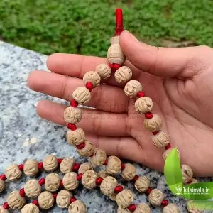 108+1 Beads Design Sri Radha ISKCON Original Tulsi Japa Mala  12mm 3