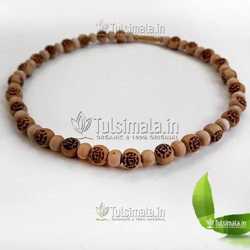 Shri Ram Design Original Tulsi Neck Mala 10mm Beads Size 18 Inches Length
