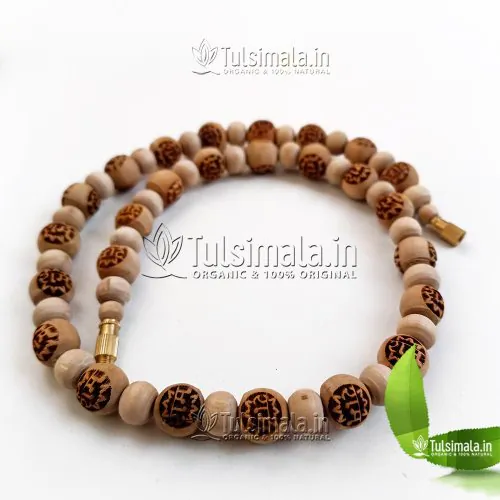 Shri Ram Design Original Tulsi Neck Mala 10mm Beads Size 18 Inches Length