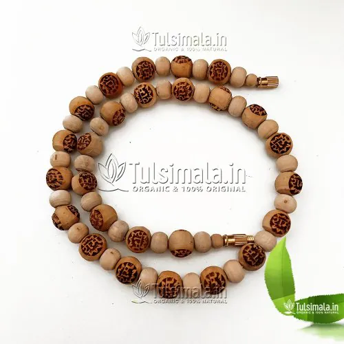 Shri Ram Design Original Tulsi Neck Mala 10mm Beads Size 18 Inches Length
