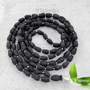 108+1 Mridangam Shape Shyama Tulsi Japa Mala 16mm Beads 3